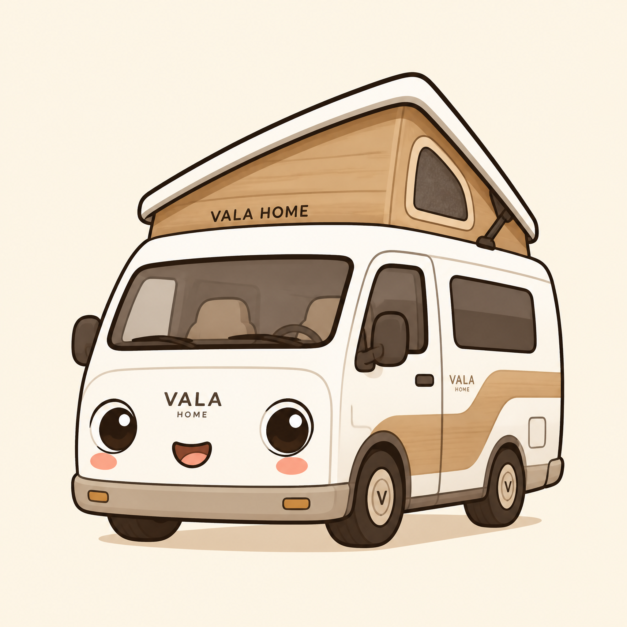 A cute chibi-style cartoon car… - 图片创意预览