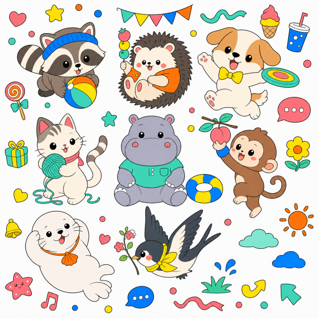 生成文创插画套装(1)预览效果