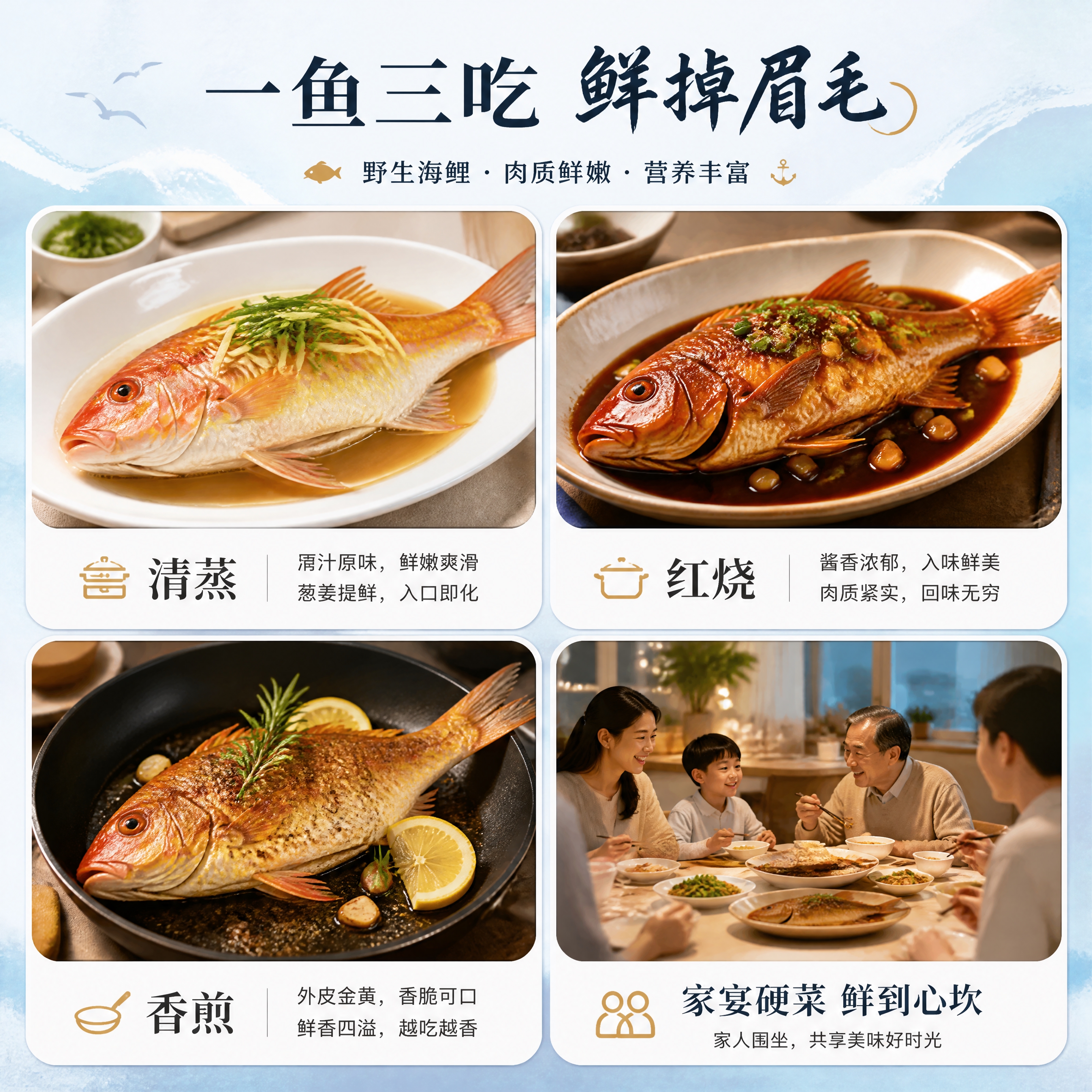 [商品] 使用【图1】野生海鲤；保留鱼身橙红黄鳞片、彩色鱼鳍、… - 图片创意预览