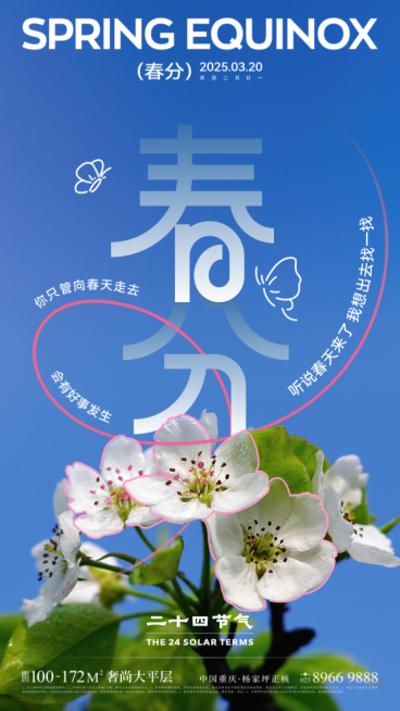 春分节气祝福收集海报预览效果