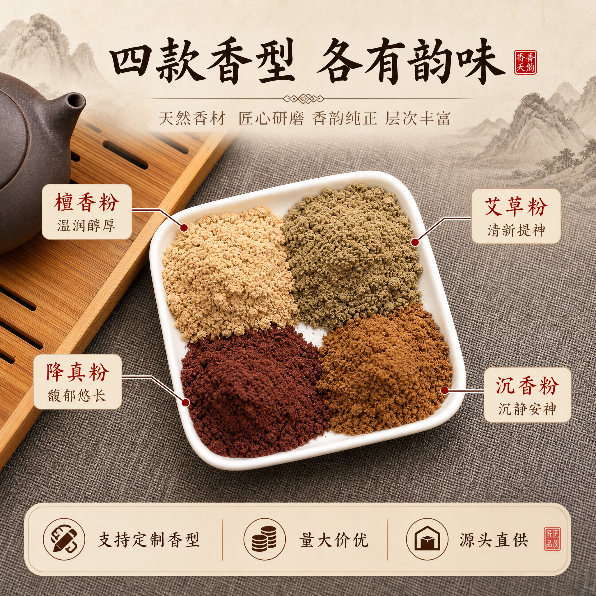 [主图-3] 四款香型对比总览，展示多规格选择与B端供货能力。… - 图片创意预览
