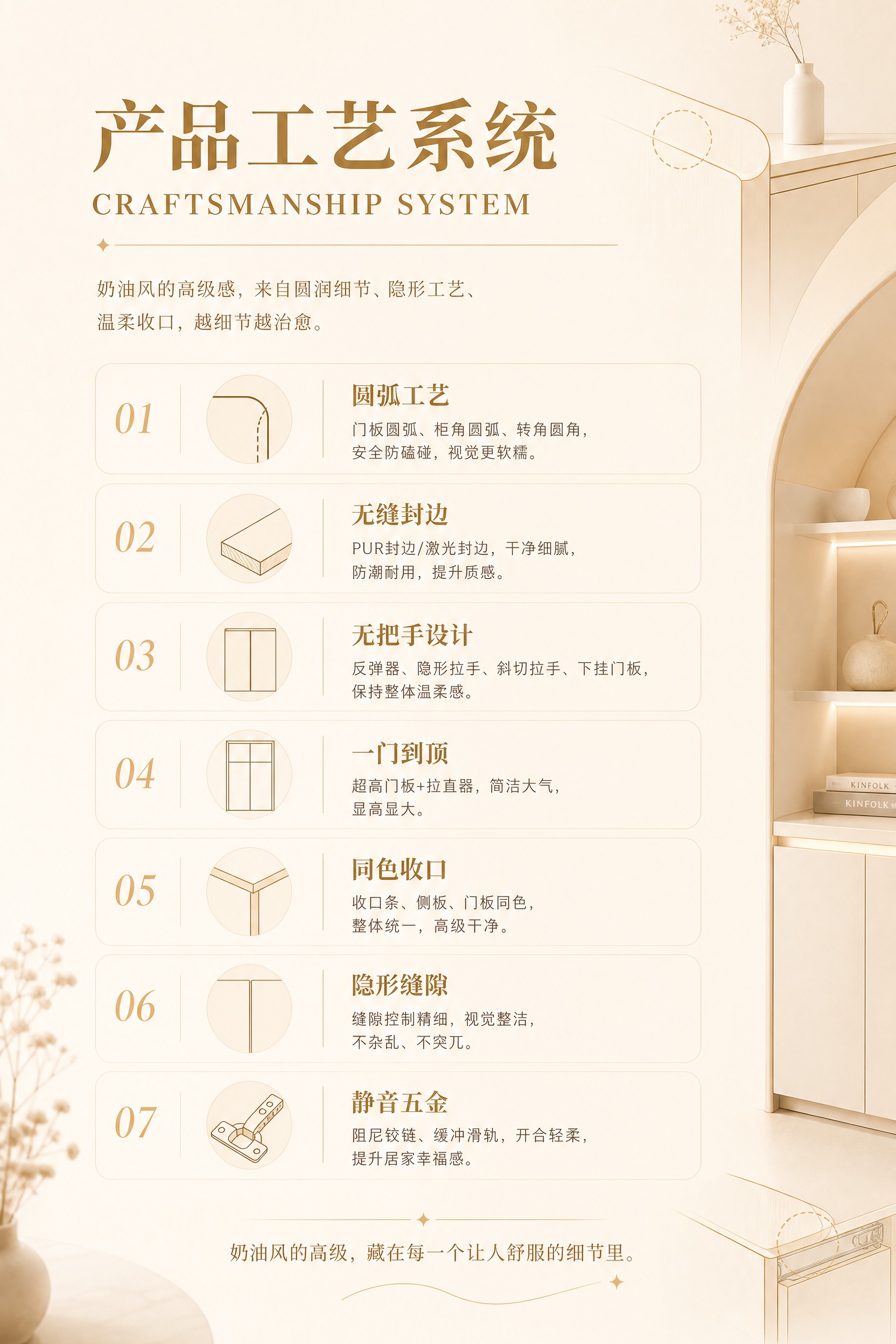 画册内页设计，竖版20cm*30cm，金黄色调，奶油风全屋定制… - 图片创意预览