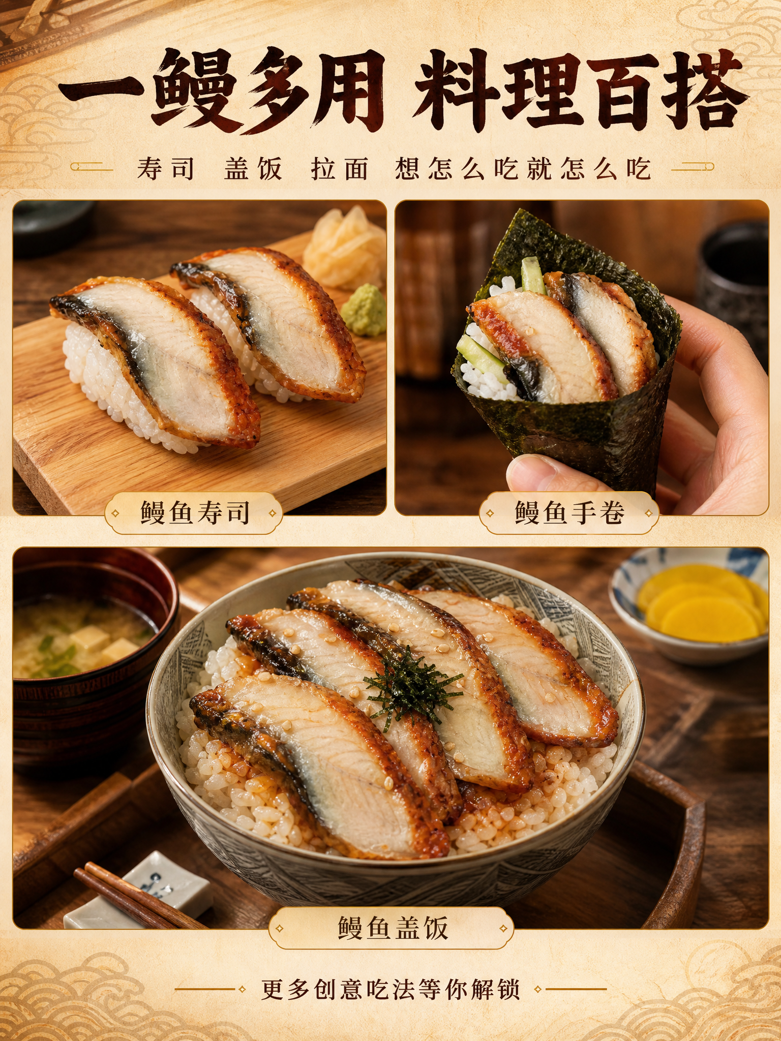 [商品] 使用【图1】【图2】【图3】蒲烧鳗鱼片；保留鳗鱼片的… - 图片创意预览