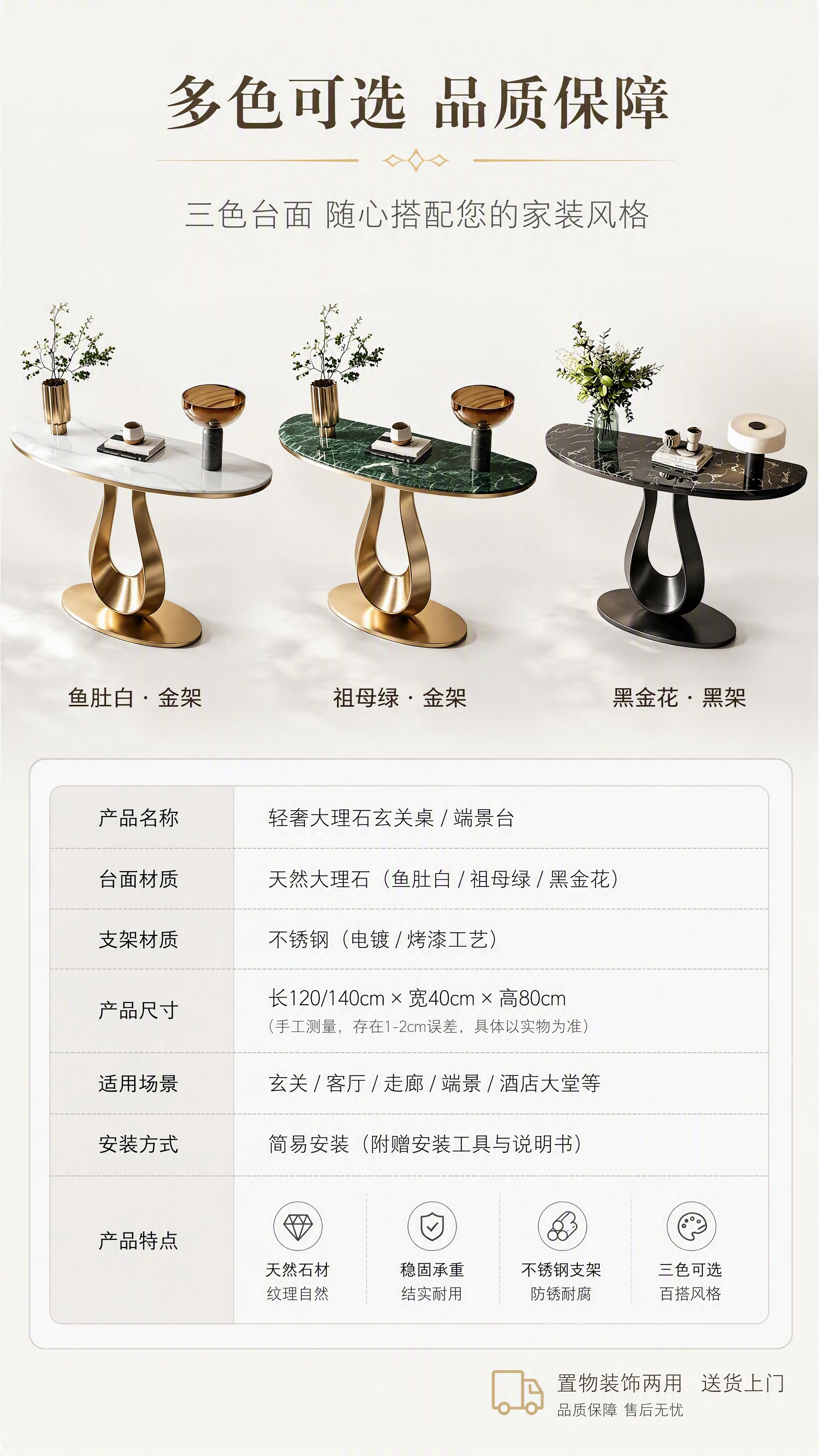 [第6张] 详情页多色SKU展示+产品信息规格参数收口页。本张… - 图片创意预览