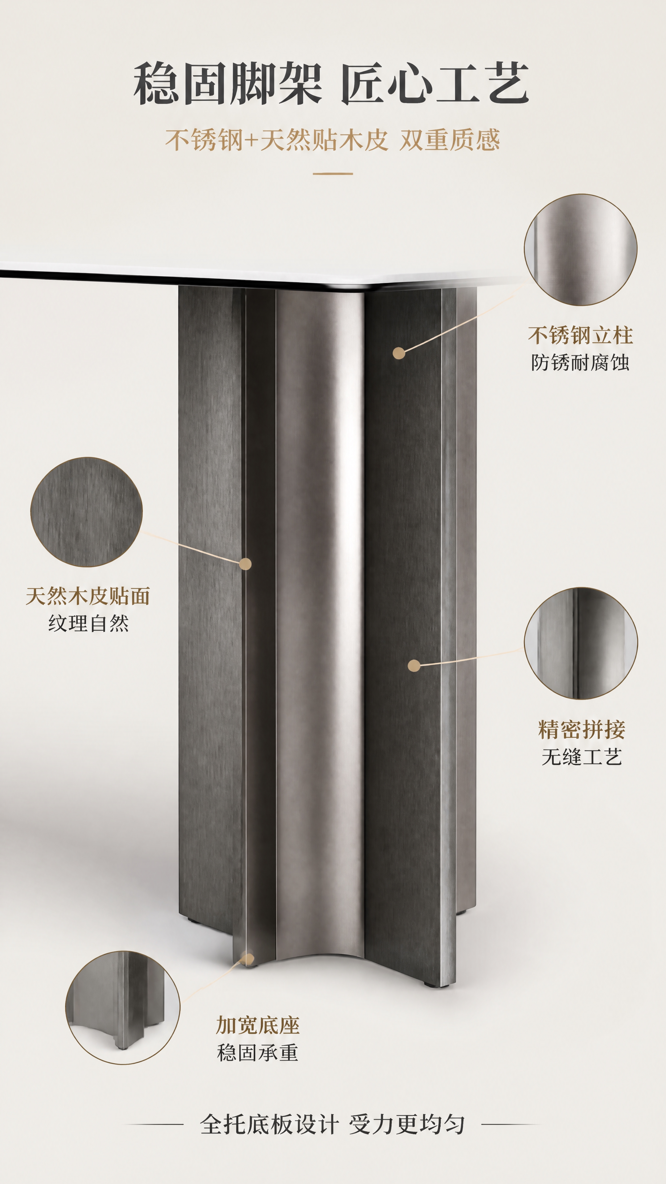 [第4张] 详情页结构工艺页-不锈钢+夹板天然贴木皮脚架结构细… - 图片创意预览