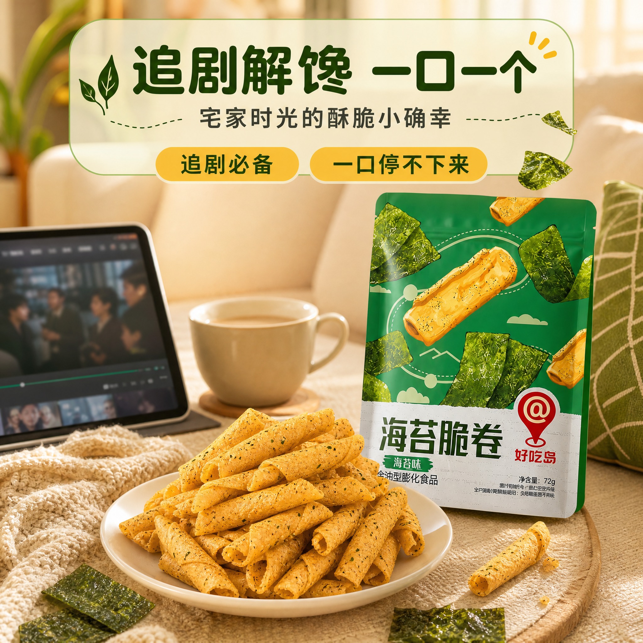 [主图-4] 场景体验 生活方式。任务：展示追剧休闲场景，营造… - 图片创意预览