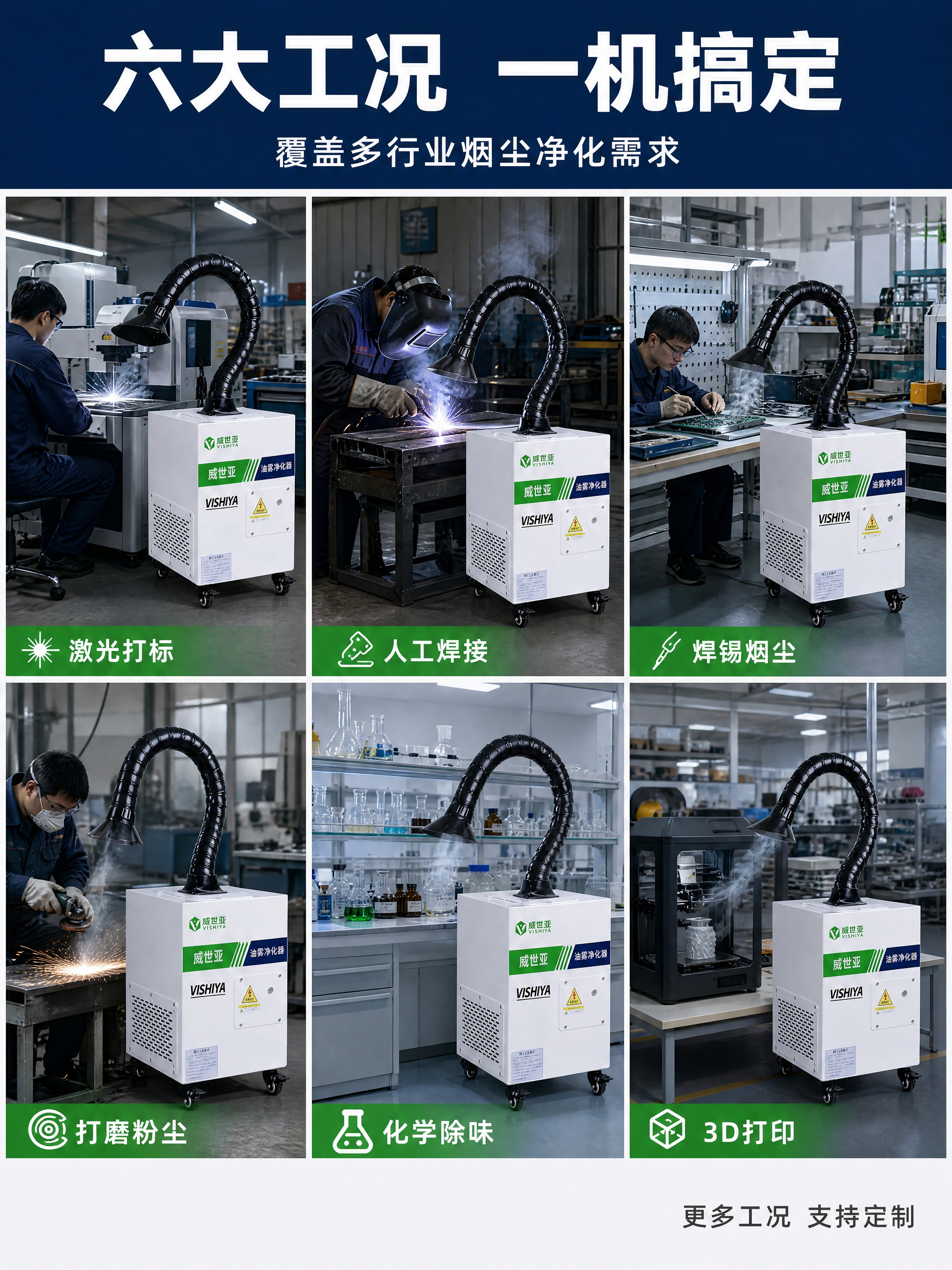[商品] 使用【图1】威世亚激光烟雾除味净化器；保留白色方形机… - 图片创意预览