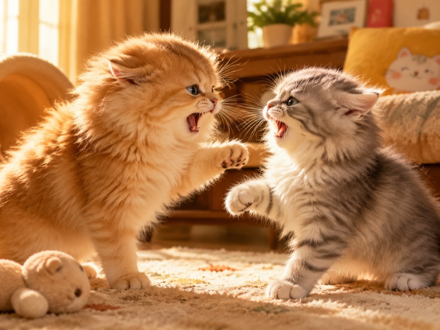 生成小猫吵架场景预览效果
