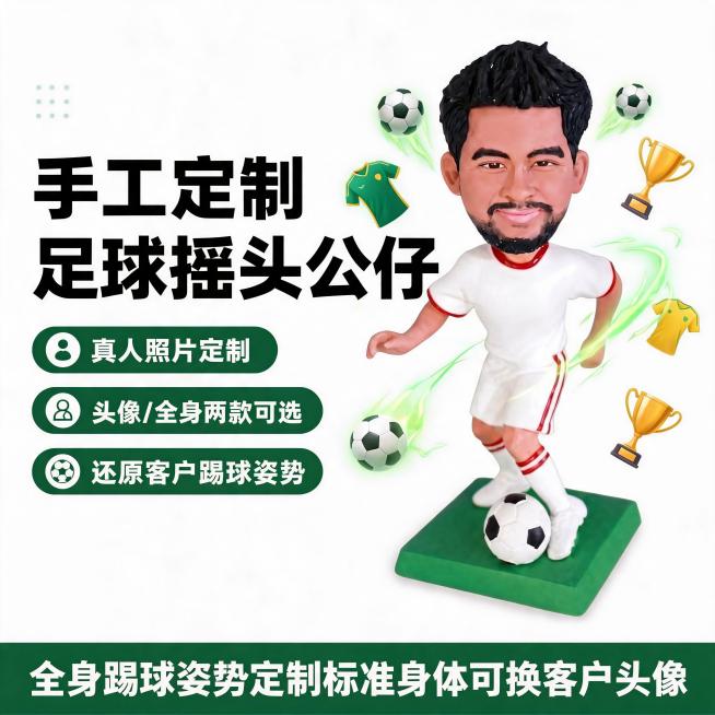 将图片的背景改为纯白色，保留摇头公仔和文字内容不变预览效果