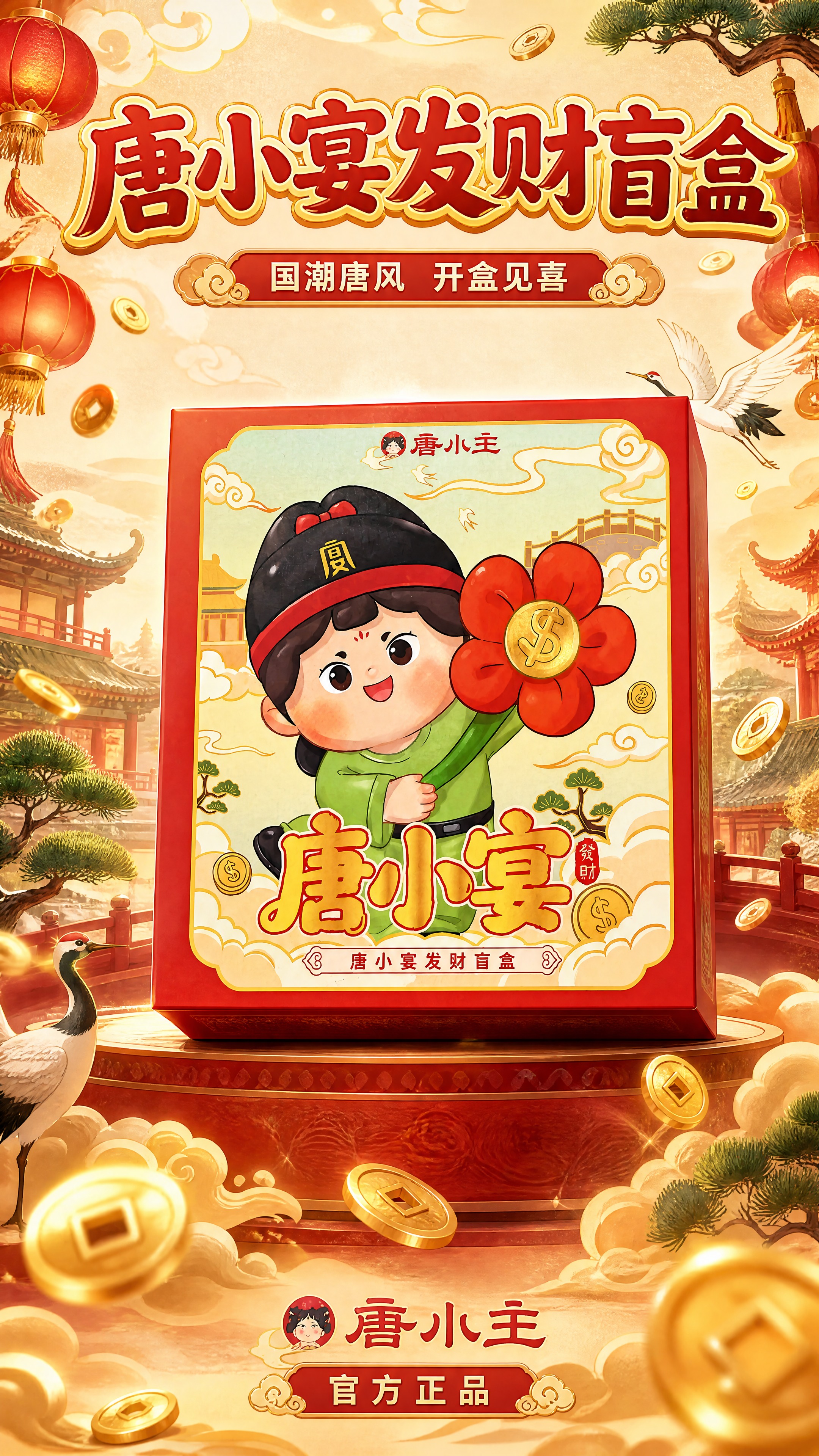 [商品] 使用【图1】唐小宴发财盲盒包装盒正面图；保留唐小主品… - 图片创意预览