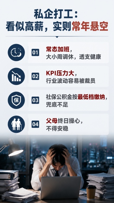 本科毕业三年后：私企内卷 vs 四大行安稳，两种人生差距，一眼看透
封面关键词：私企 vs 银行、应届生就业选择、普通家庭父母心声
每一年毕业季，最扎心的从来不是薪资高低，而是两种普通家庭孩子，截然不预览效果