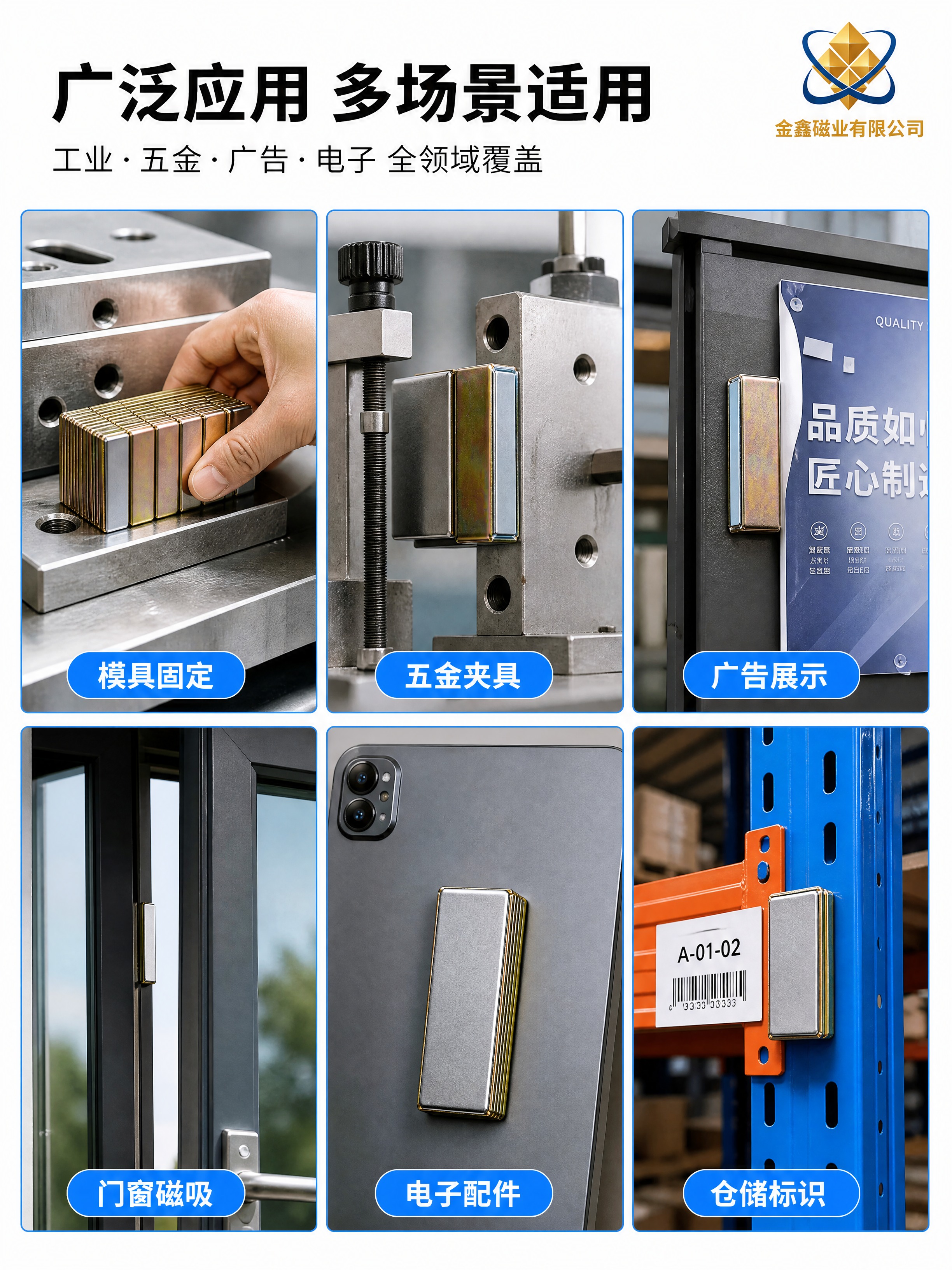 [商品] 使用【图5】【图6】手持长方形单面磁产品图；保留产品… - 图片创意预览