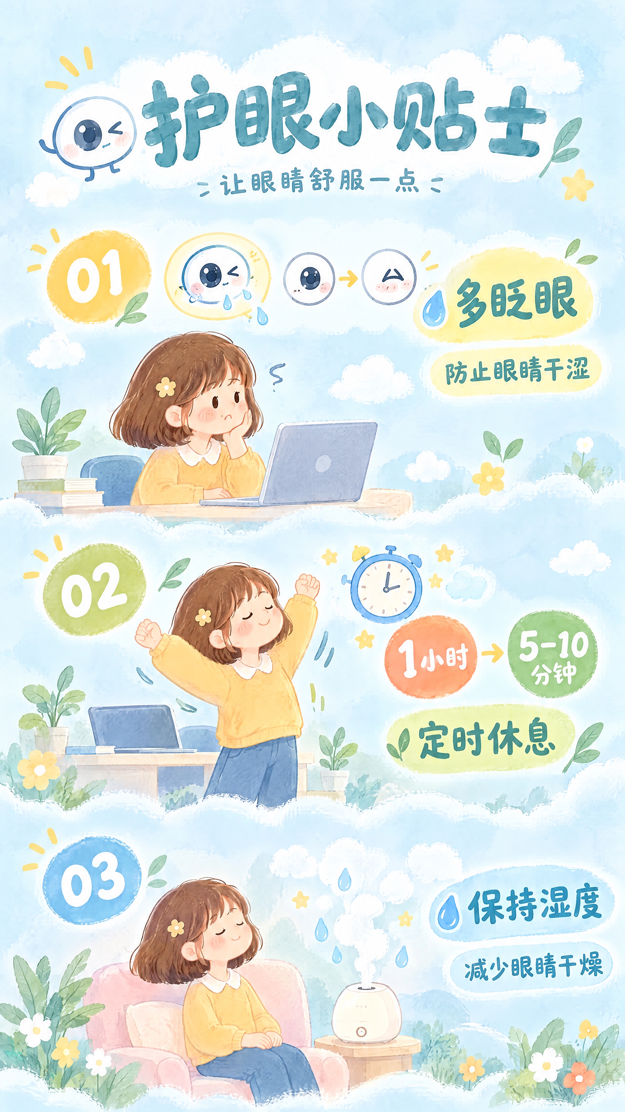 参考图风格：治愈系扁平手绘水彩漫画插画风格，童趣清新温柔亲切，… - 图片创意预览