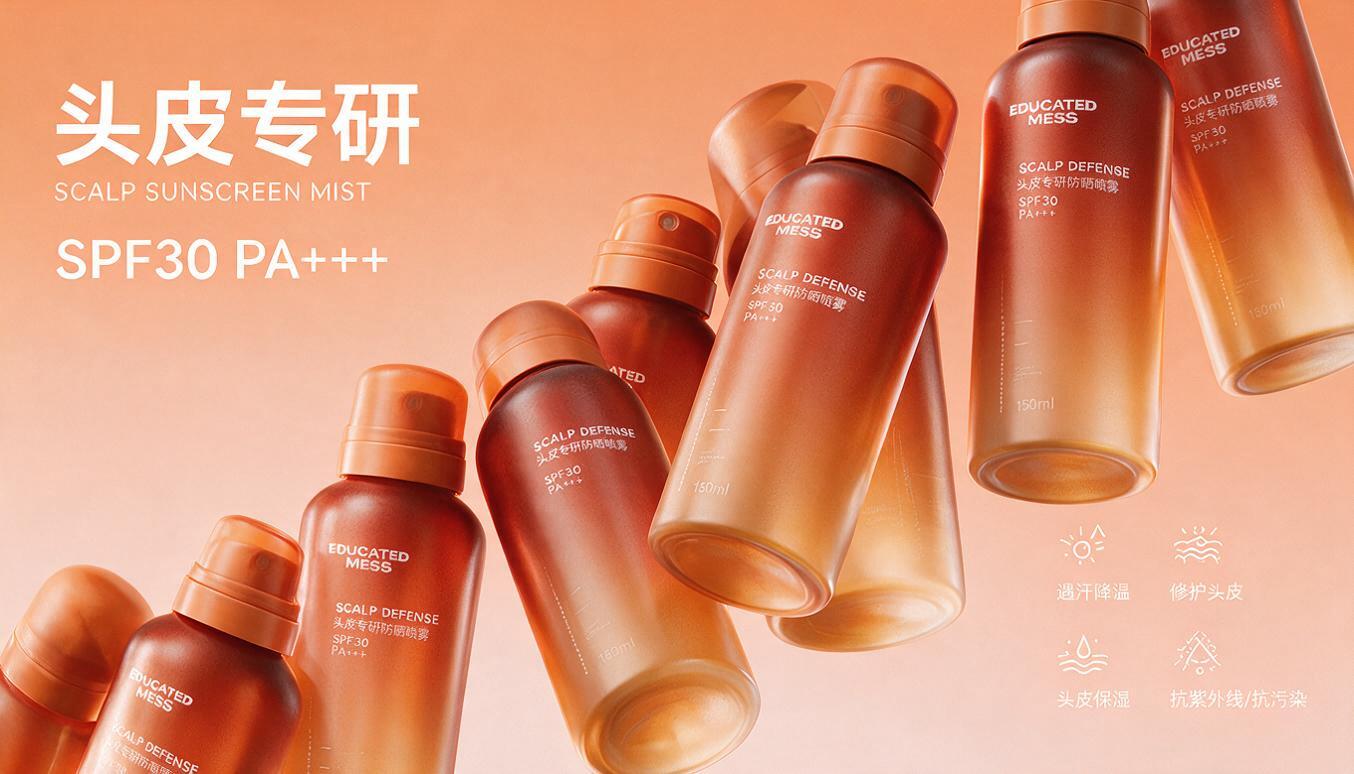 将背景改为渐变淡橘色，从浅橘色到淡橙色的柔和渐变，保持产品和文… - 图片创意预览