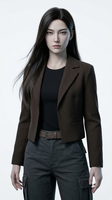 8K超高清，3D写实风格，Unreal Engine 5渲染，PBR物理级材质，次世代影视级角色，全局光照，光线追踪，物理级光影，景深效果，超精细细节，电影级画质，纯白极简背景，突出人物主体。画面主体预览效果