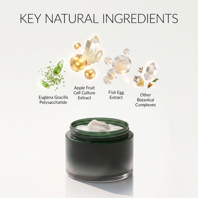 [Main Image 5] Multi-ingredient display for anti-aging cream. [Atmosphere Style] Clean, high-end, na预览效果