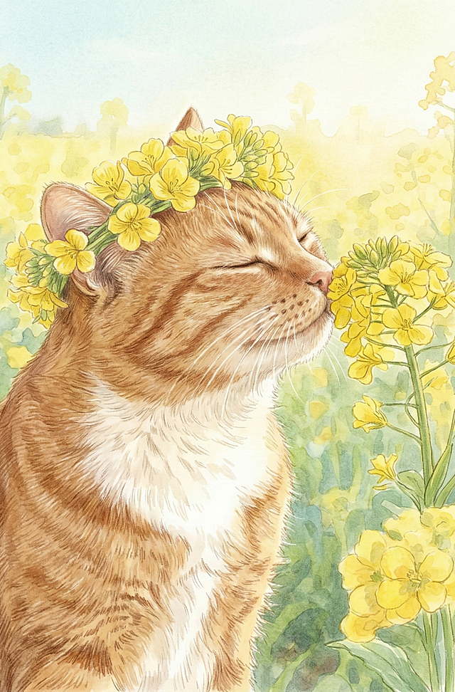 将图片转为手绘风格，画面温馨柔和。