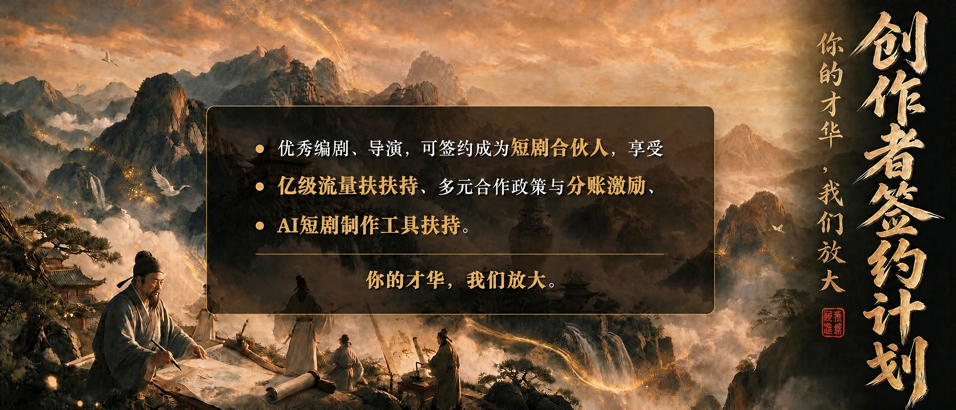 删除这张图底部的"一句话："三个字，只保留后面的"你的才华，我… - 图片创意预览