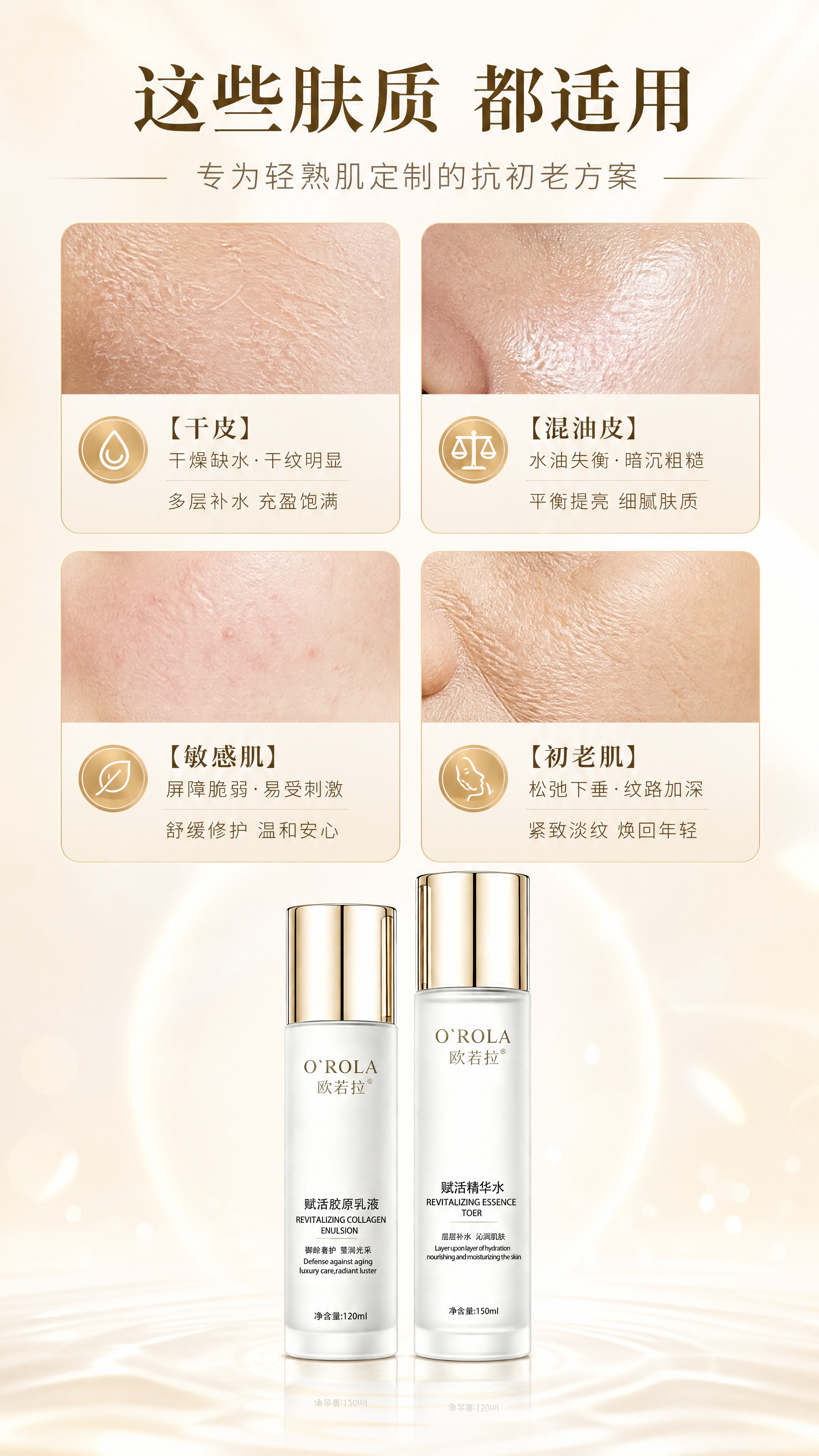 [商品] 使用【图1】欧若拉赋活精华水与赋活胶原乳液套装；保留… - 图片创意预览