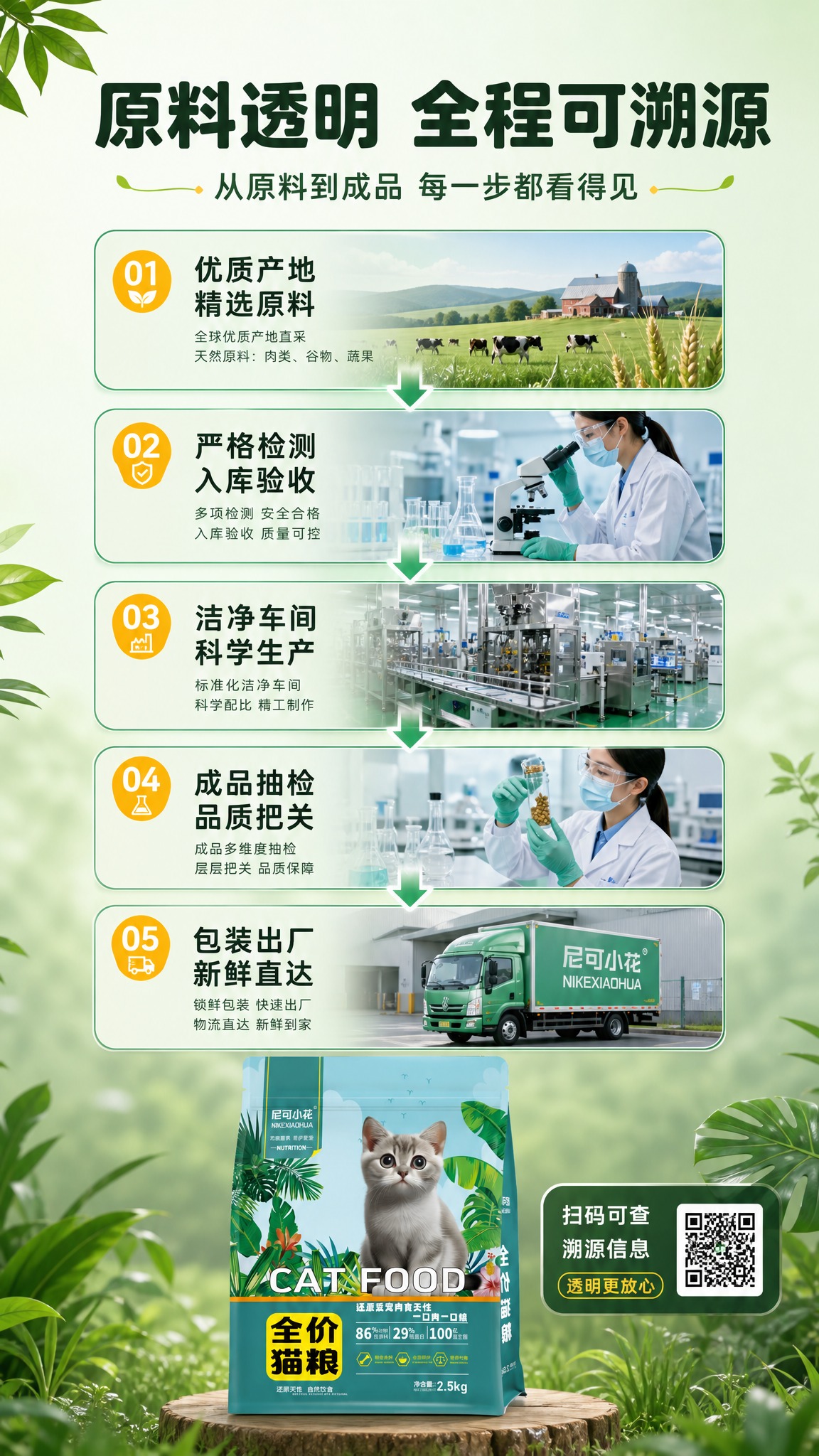 [商品] 使用【图1】尼可小花全价猫粮袋装产品；保留包装袋所有… - 图片创意预览