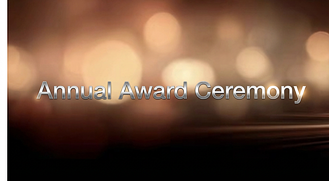 帮忙在上面加上文字“ Annual Award Ceremony”，最重要的是字体，要站在外国人的角度，尤其是美国土生土长的人的角度去设计这三个单词的字体，帮忙多设计几稿，谢谢！