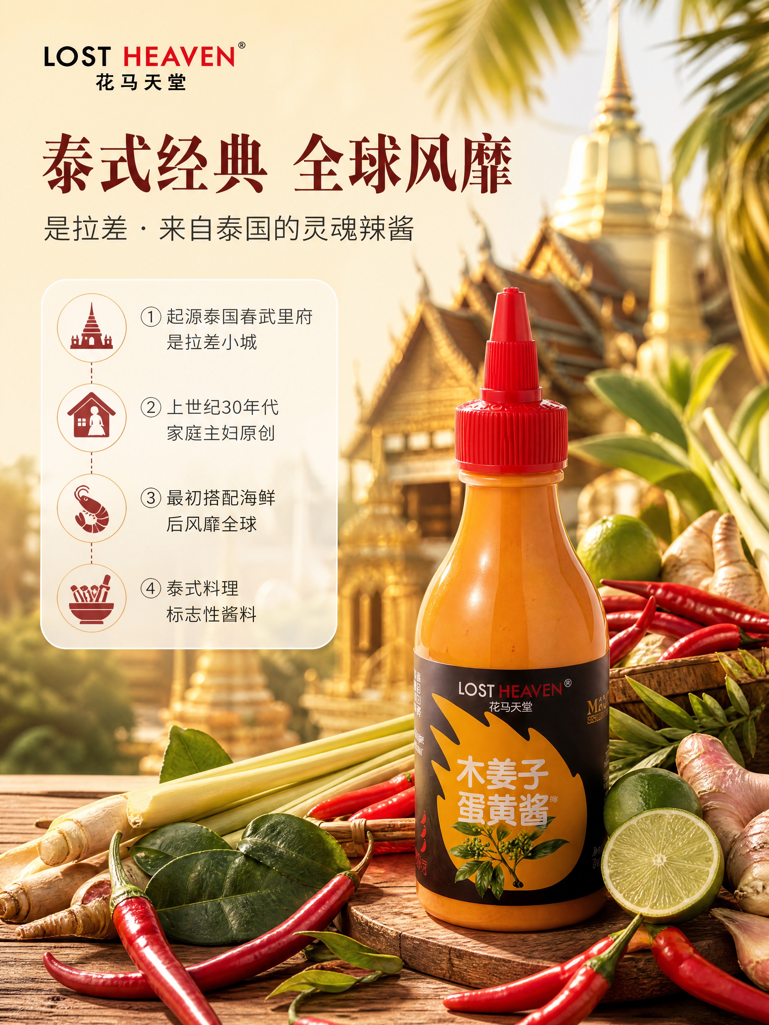[商品] 使用【图1】木姜子蛋黄酱产品实拍图；保留瓶身形状、红… - 图片创意预览