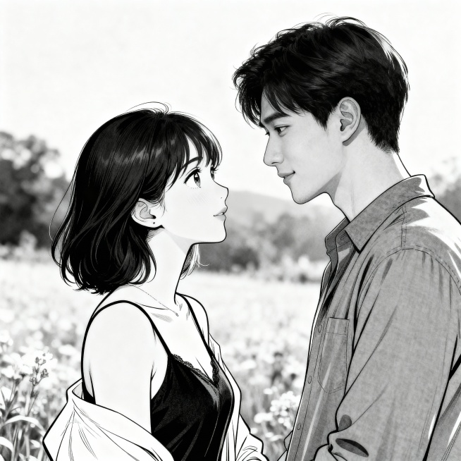 帮我生成20个写实风格的甜蜜浪漫主题的情侣照片，背景包括海边日落、蓝天绿地、室内温馨场景与黑白漫画等多种风格，情侣们或相拥、比心、亲吻、对视互动，整体色调丰富多变，洋溢着温暖幸福的氛围，呈现多样化的浪预览效果