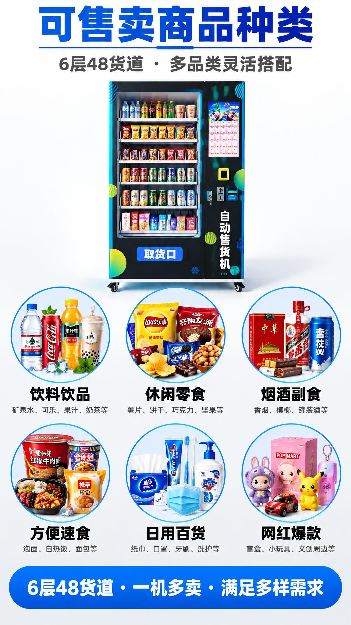 [详情页-4 可售卖商品] 自动售货机可售卖商品详情页，9:1… - 图片创意预览
