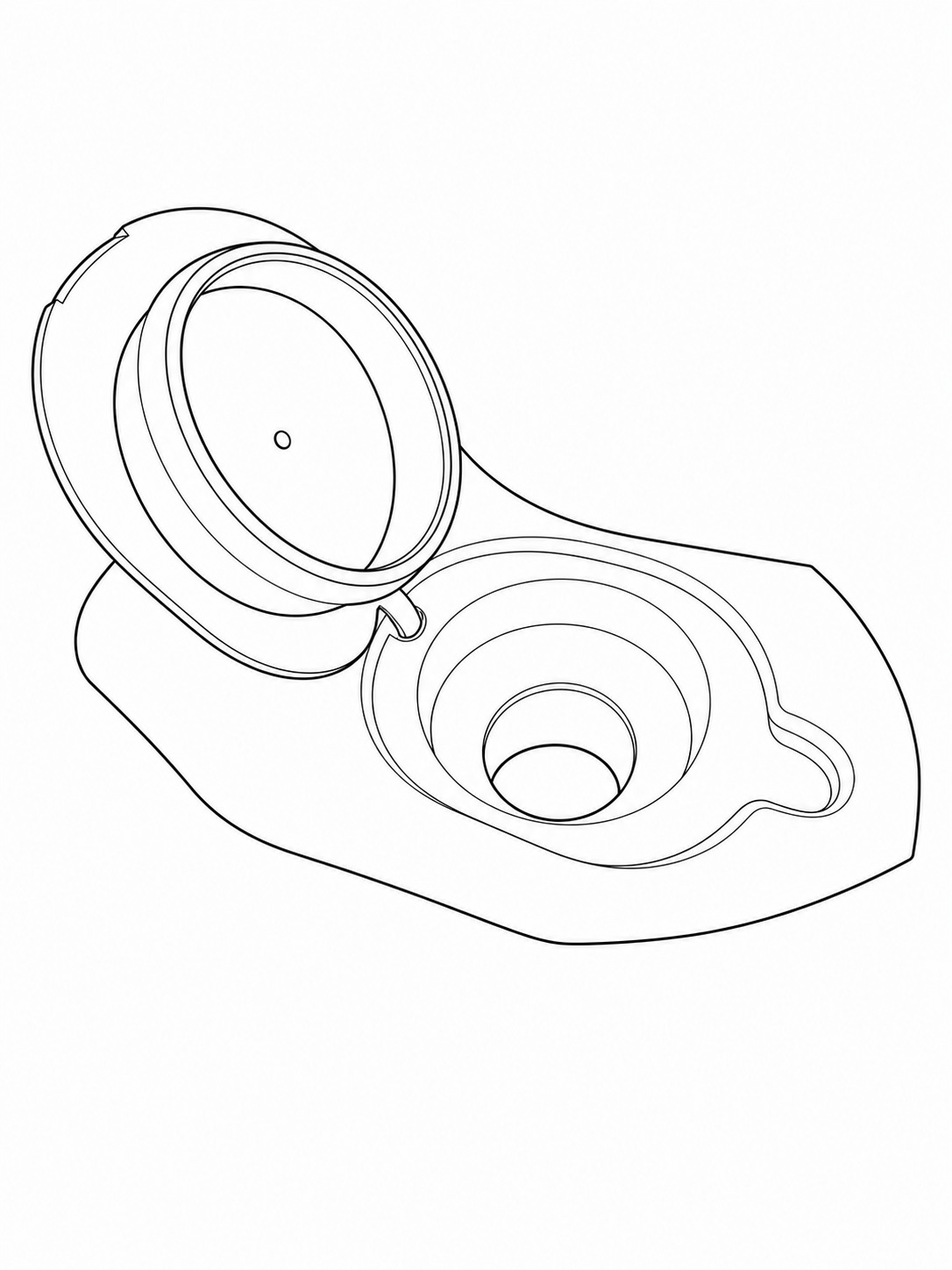 去除图中的手指，将整个产品转换为干净的黑白线稿风格，保留产品的… - 图片创意预览