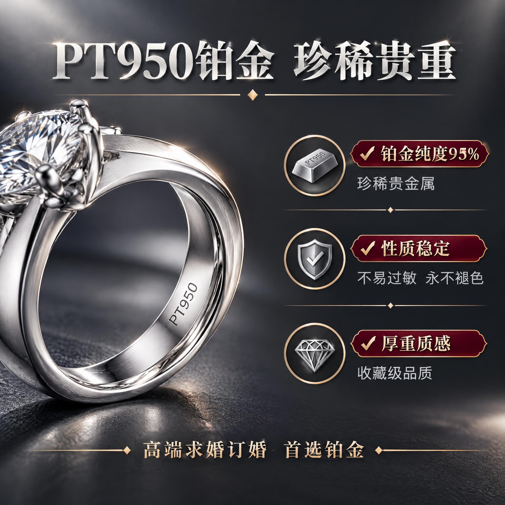 [主图-2 PT950铂金组] 核心亮点 铂金材质价值。 [统… - 图片创意预览