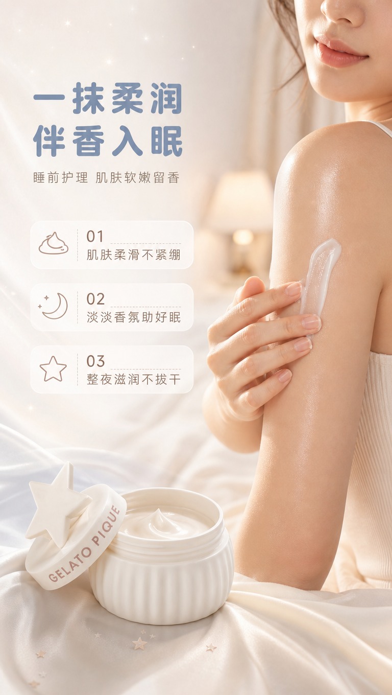 [商品] 使用【图1】GELATO PIQUE星星身体乳奶白色… - 图片创意预览
