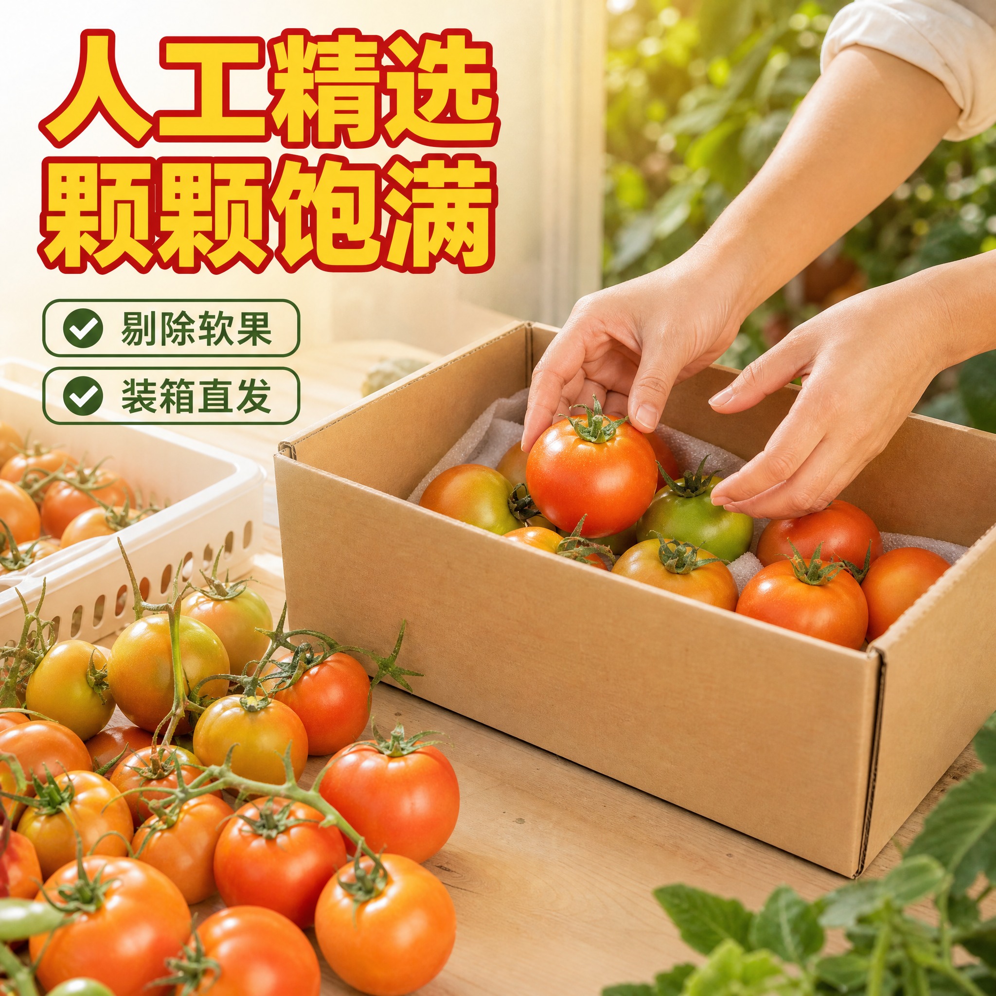 [主图-7] 商品名称：云南高原新鲜西红柿。主题与唯一任务：人… - 图片创意预览
