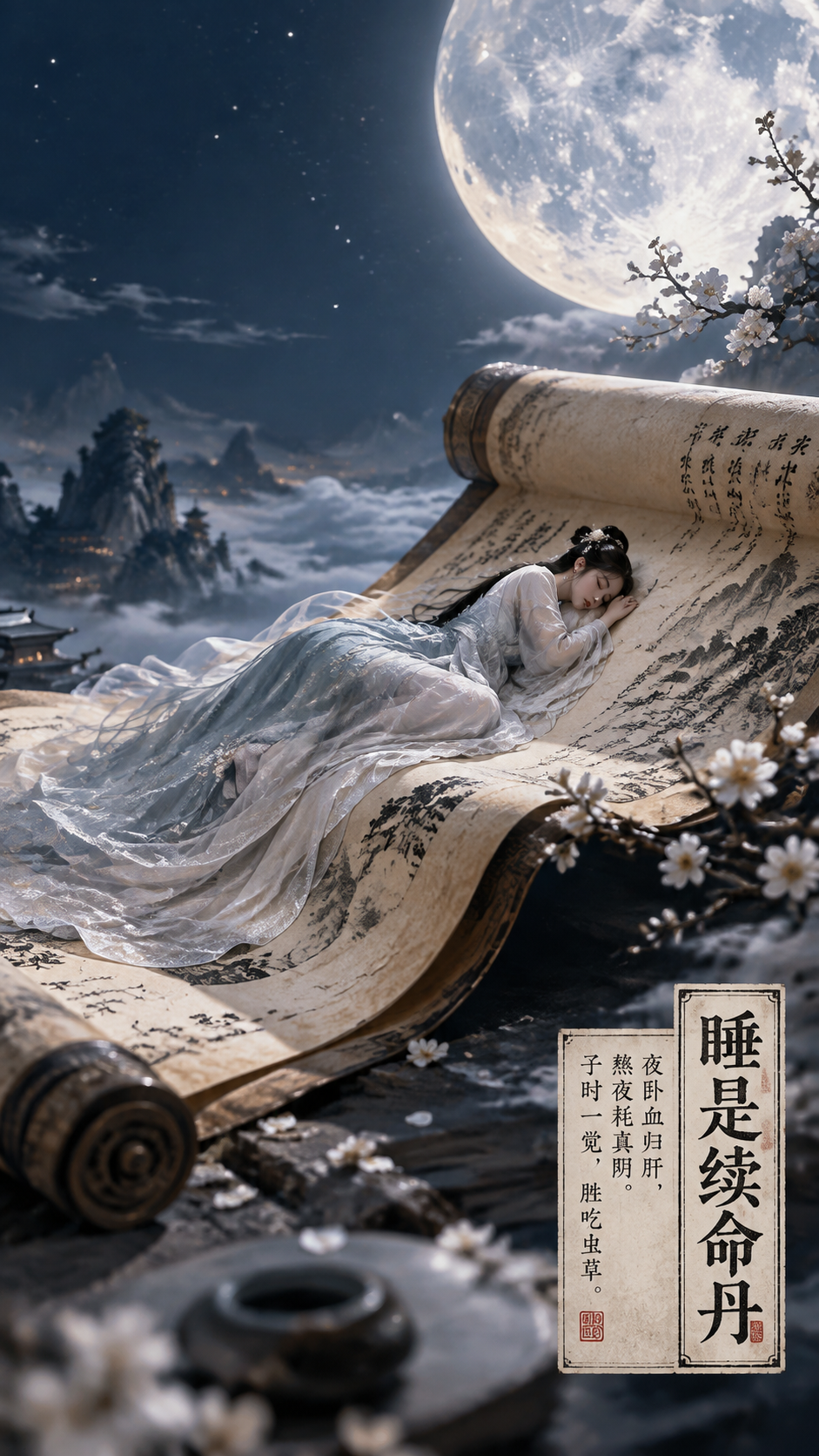 国风新中式工笔风格，微距摄影质感，神话般的场景，雄奇的想象，物… - 图片创意预览