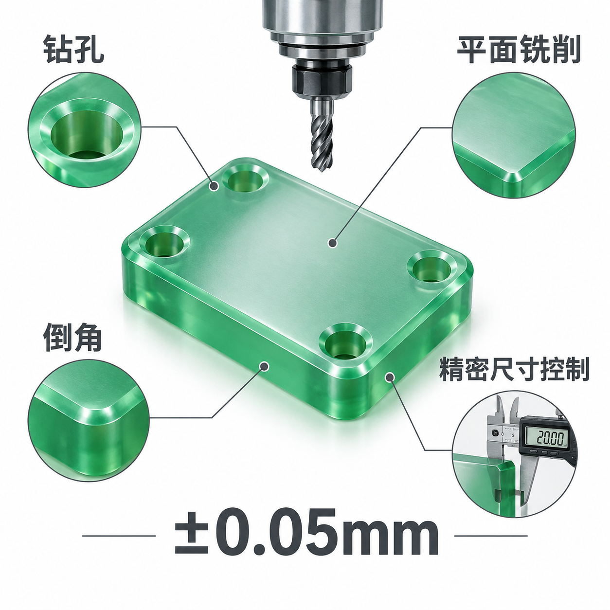 [主图-4] 加工能力图，展示雕刻机&CNC的精密加工能力与尺… - 图片创意预览