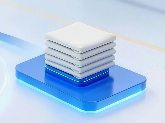 生成参考图底座上的白色方块改成一小堆摆放整齐的白色布料，布料摆放整齐蓬松颜色和白色方块保持一致，不超出底座的范围，保持风格的一致性，保持底座不变高清