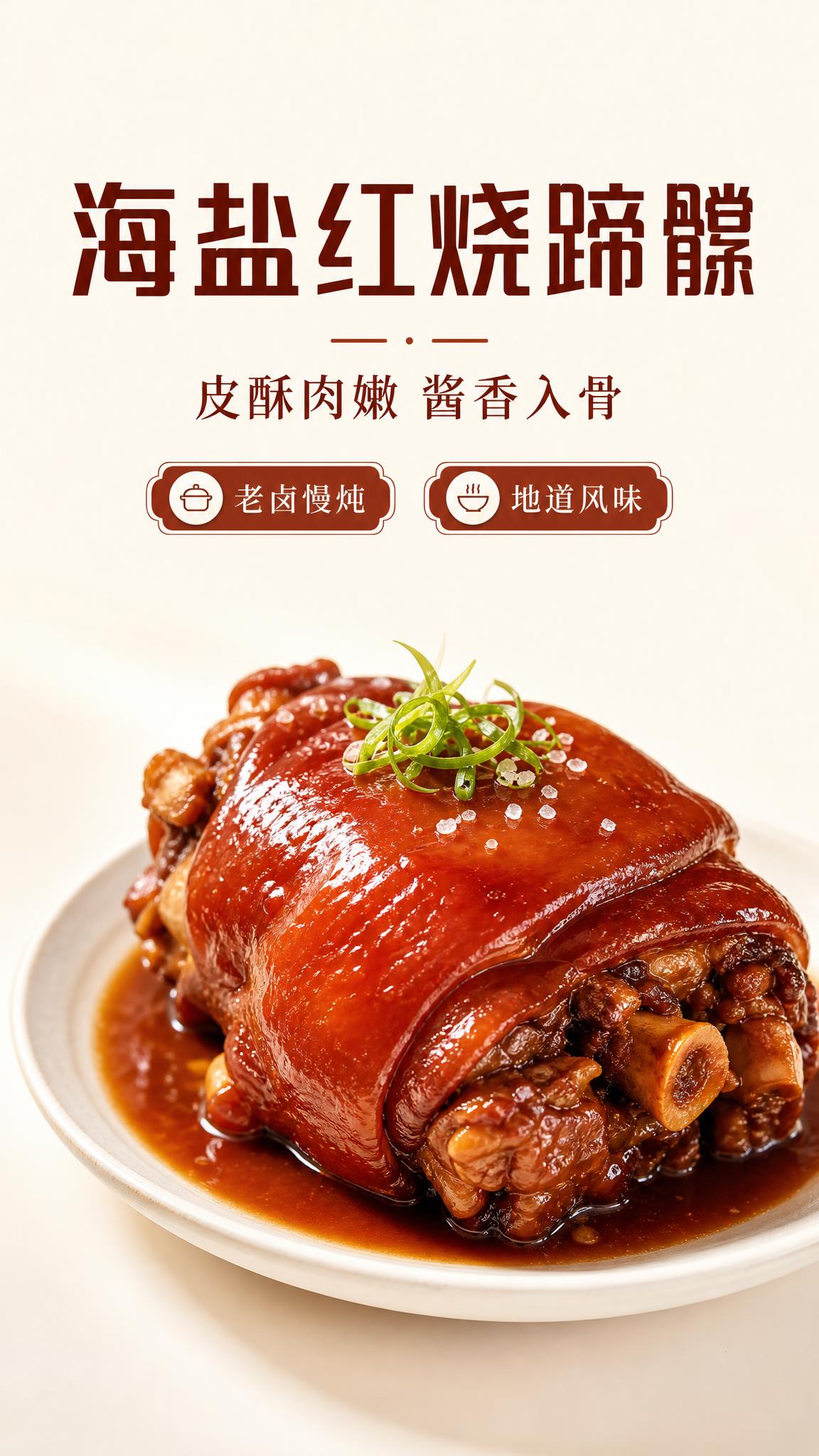 极简风格美食海报，年轻时尚的简约设计感。画面主体是一只色泽红亮… - 图片创意预览
