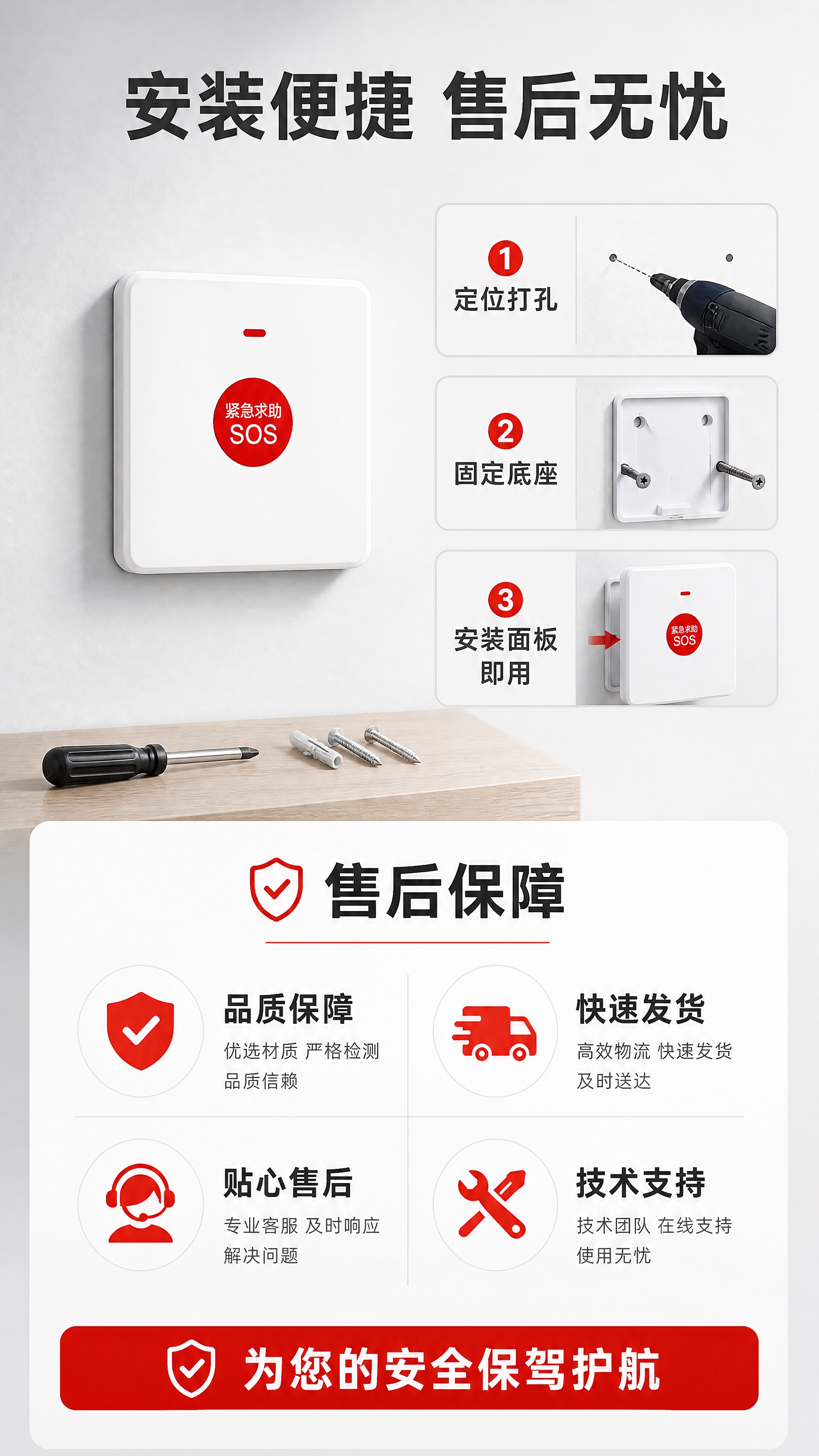 [第8张 信任保障] [商品] 使用【图1】中的SOS紧急按钮… - 图片创意预览