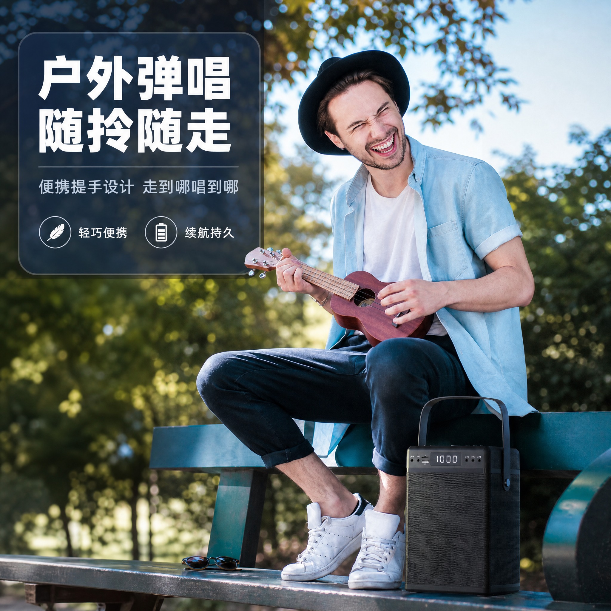[主图-7] 场景使用-户外弹唱场景，展示便携出行使用体验。… - 图片创意预览