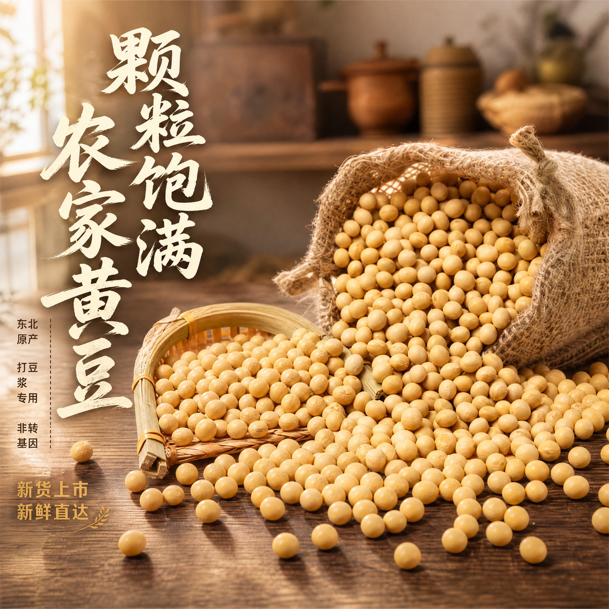 [主图-1] 东北农家黄豆 首图点击率 颗粒饱满食欲感。 [统… - 图片创意预览
