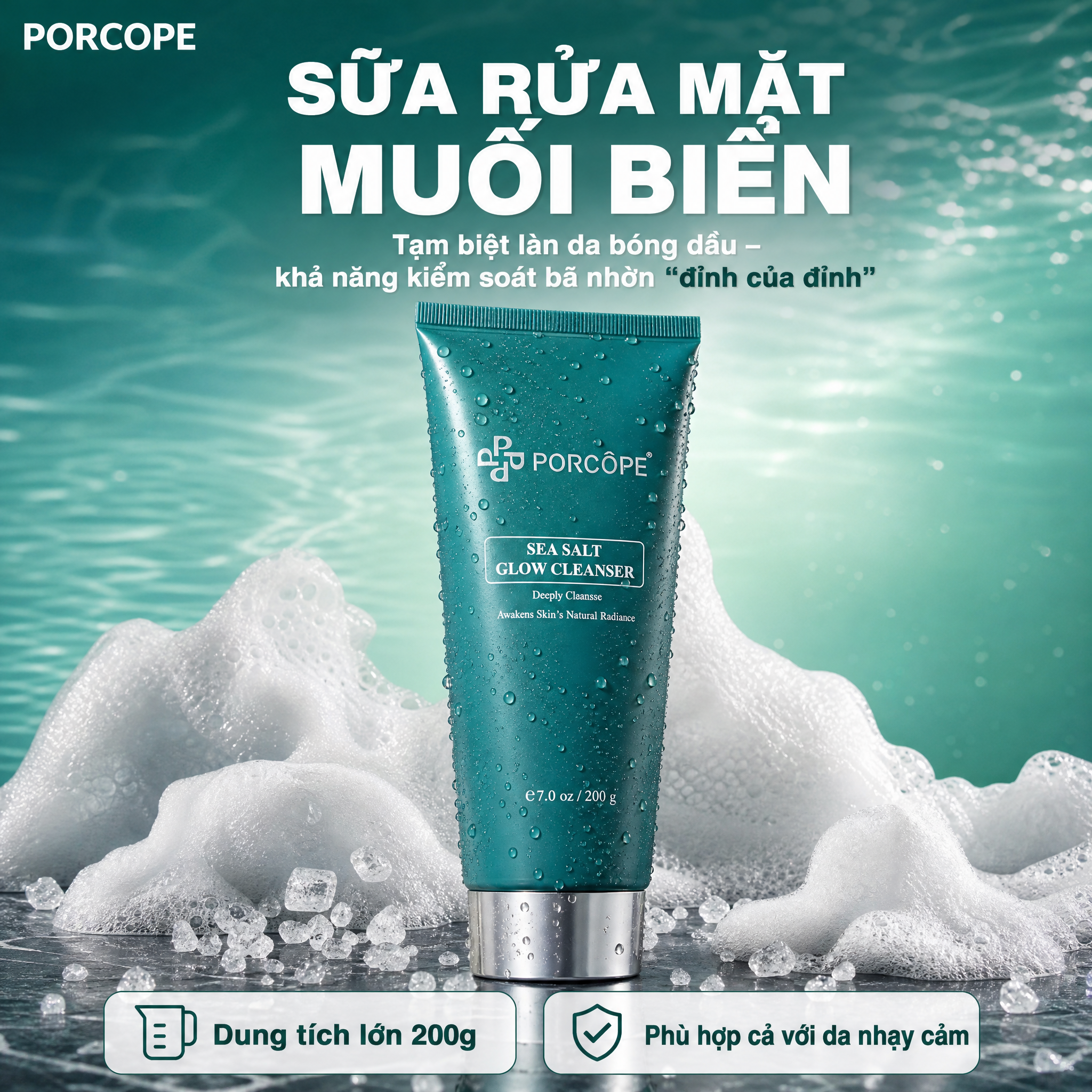 [单张主图] PORCOPE 海盐洁面乳（Sữa rửa mặ… - 图片创意预览