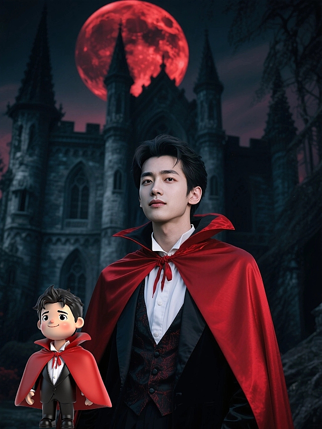 QQ弹弹的吸血鬼礼服小哥哥你敢要吗？

他就像从奇幻世界蹦出来的精灵，带着神秘与俏皮。独特的设定让人眼前一亮，要是真有这样的小哥哥出现在身边，你是勇敢收下，还是会被 “萌” 到落荒而逃？