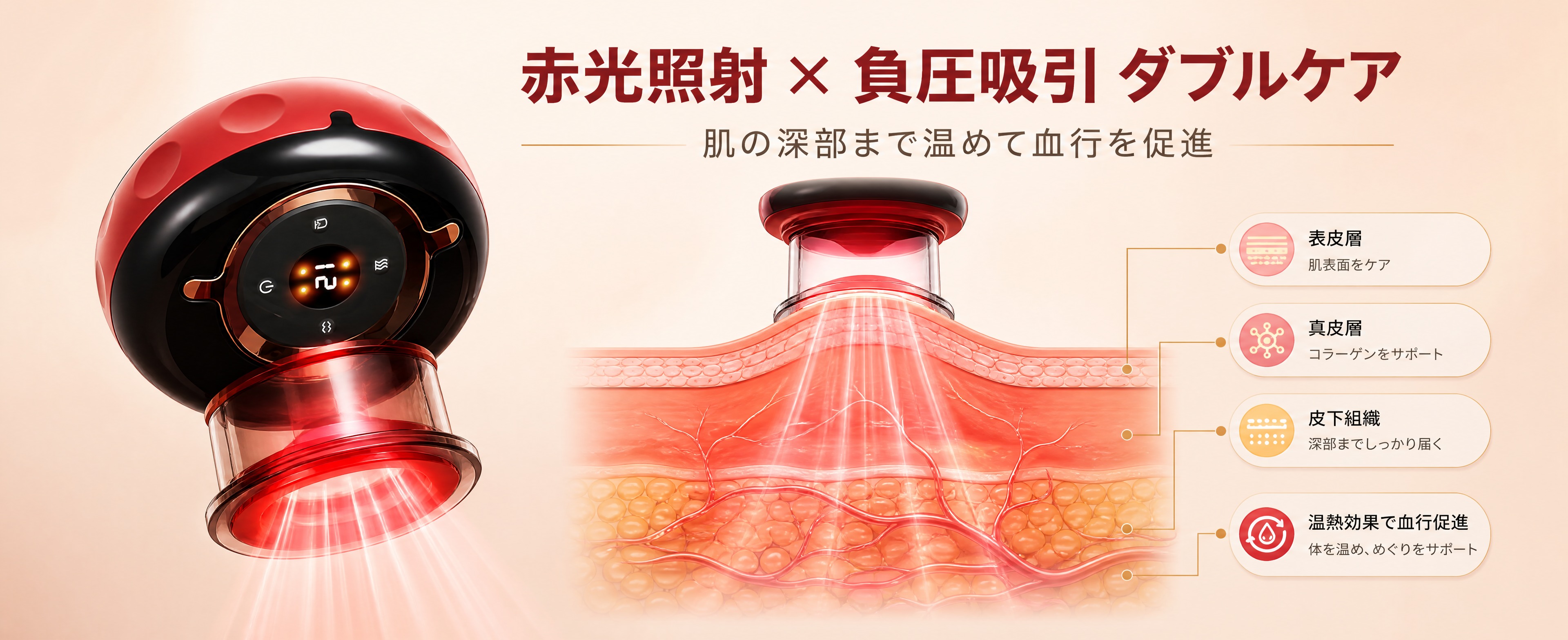 [商品] 使用【图1】红黑配色电动吸痧拔罐仪和【图4】红光照射… - 图片创意预览