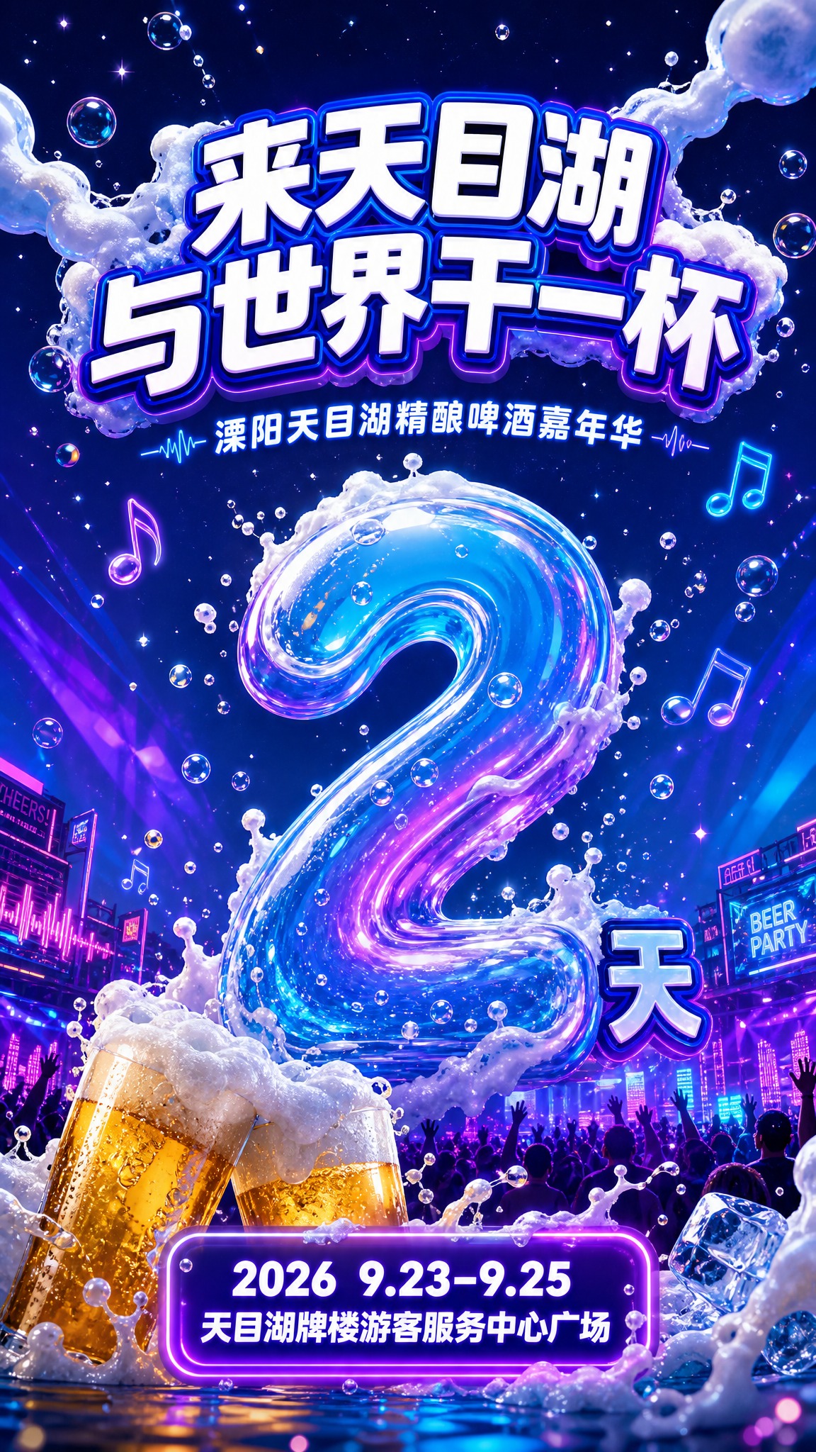 基于这张啤酒节倒计时海报重新设计一版竖版倒计时画面，不要与原图… - 图片创意预览