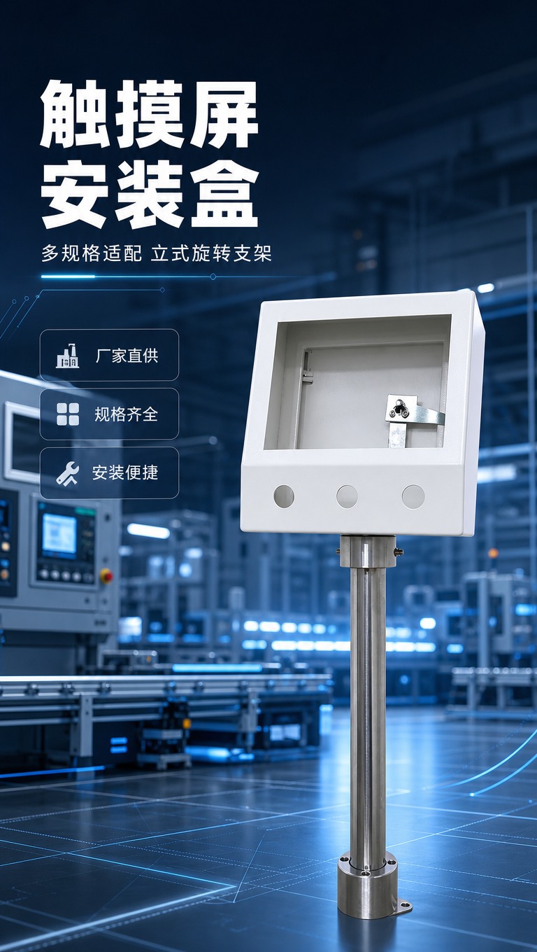 [商品] 使用【图1】触摸屏安装盒立式支架款；保留白色方形箱体… - 图片创意预览