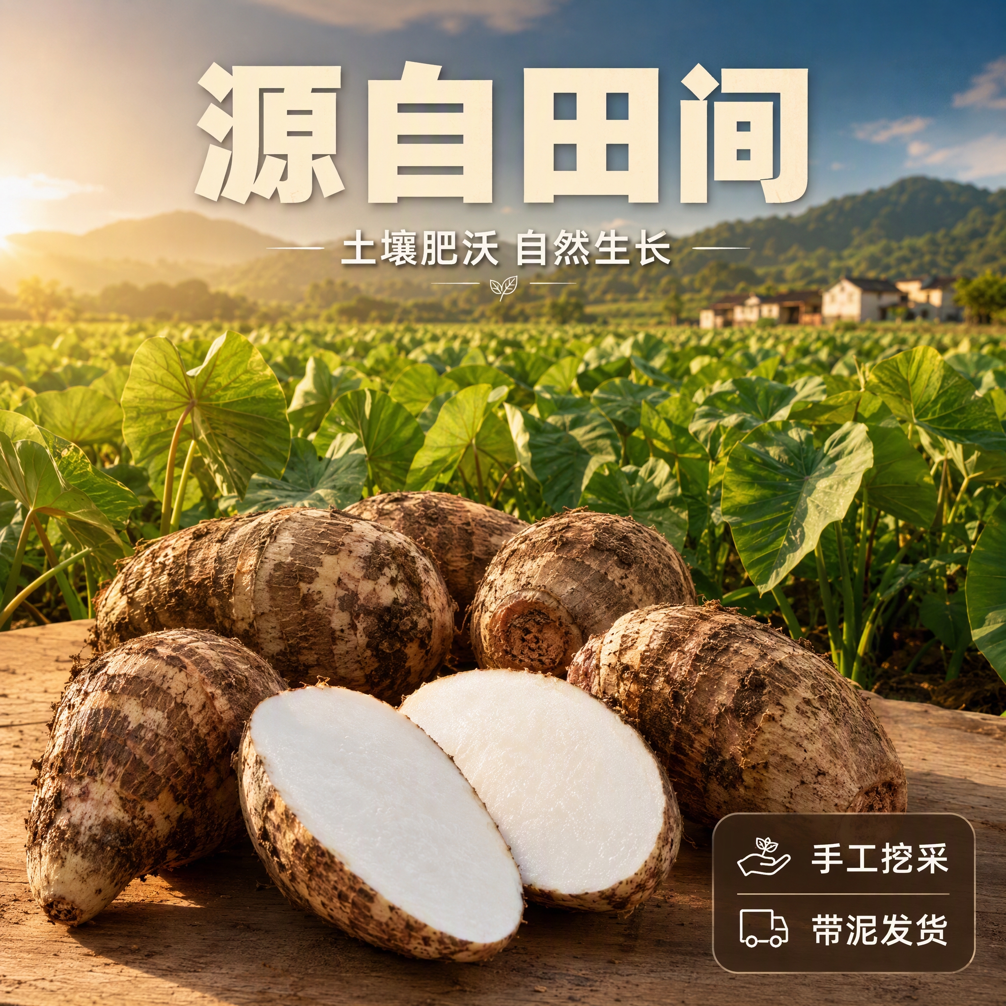 [主图-2] 芋头 产地溯源与品质信任 展示。 [统一基调]… - 图片创意预览