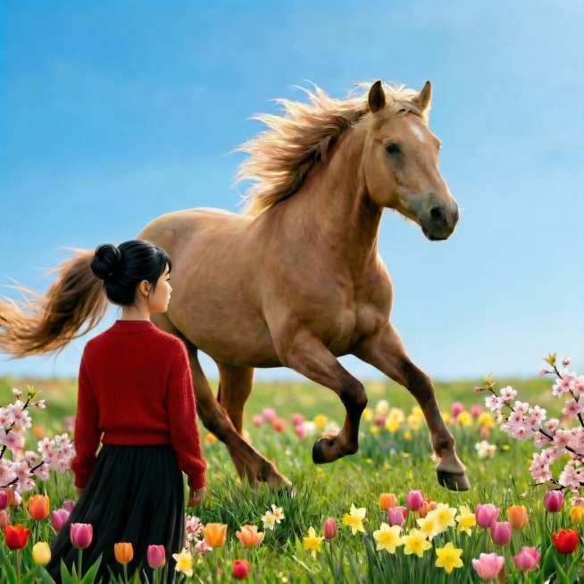 非常好。再把女士头发变黑色，亚洲面孔预览效果