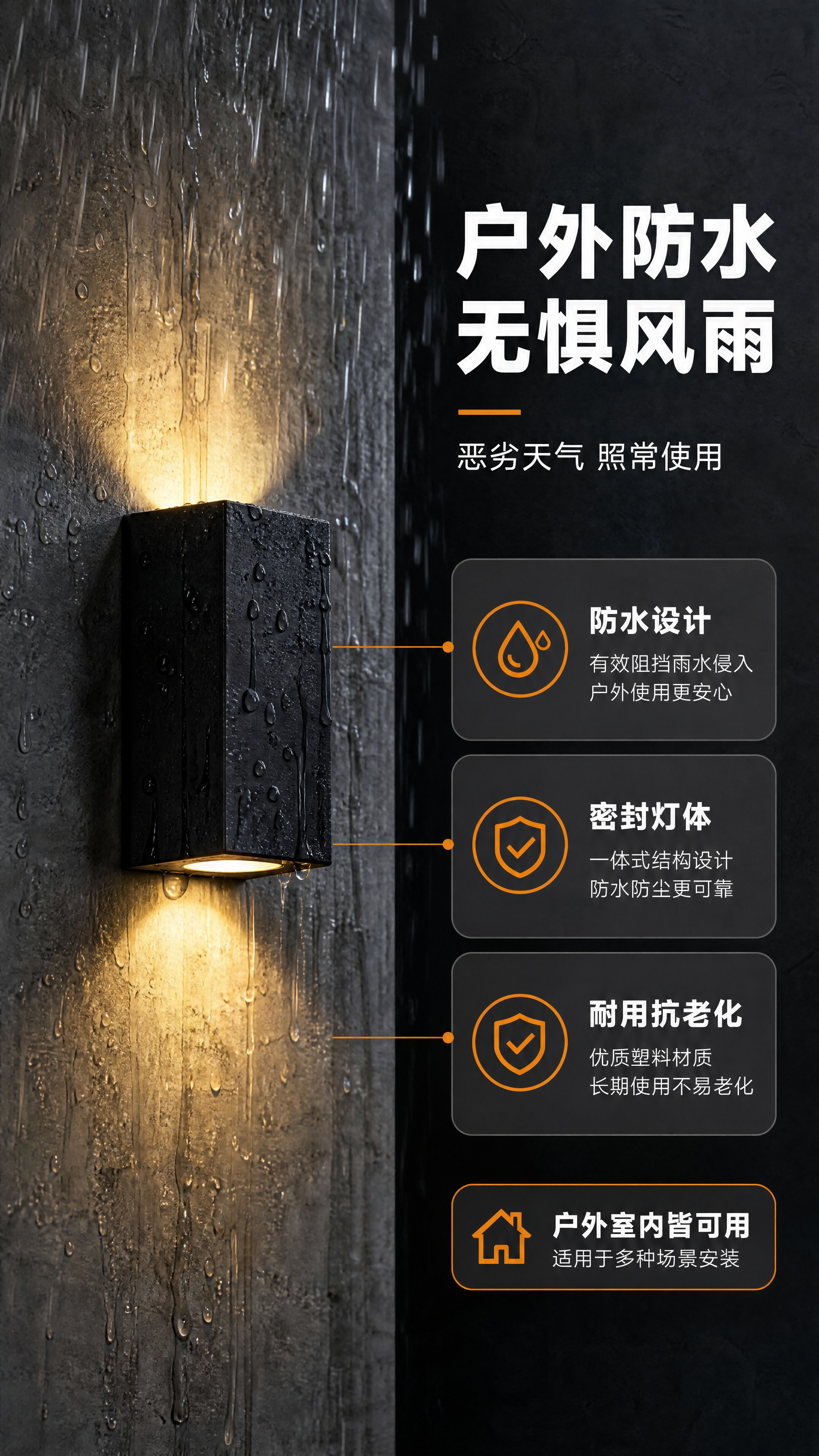 [商品] 使用【图1】中的A款方形双头壁灯；保留黑色ABS塑料… - 图片创意预览