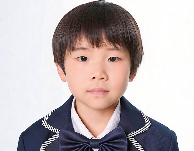 将照片调整为高207像素，宽266像素，保留原人物特征、服装和背景，保持画质清晰