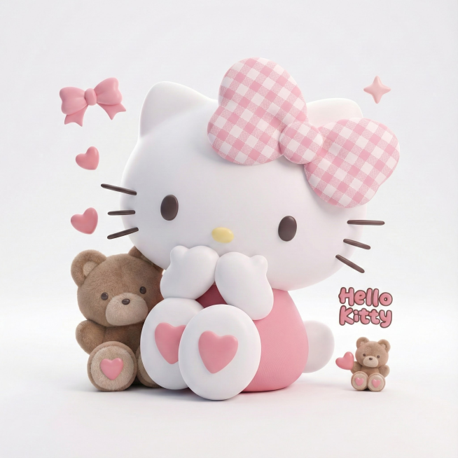 已将图片转为3D效果，光源柔和，皮肤光滑真实。预览效果