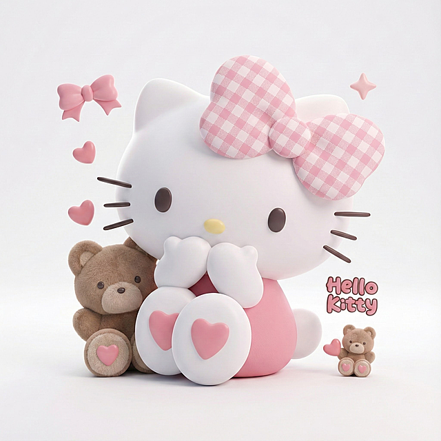 已将图片转为3D效果，光源柔和，皮肤光滑真实。